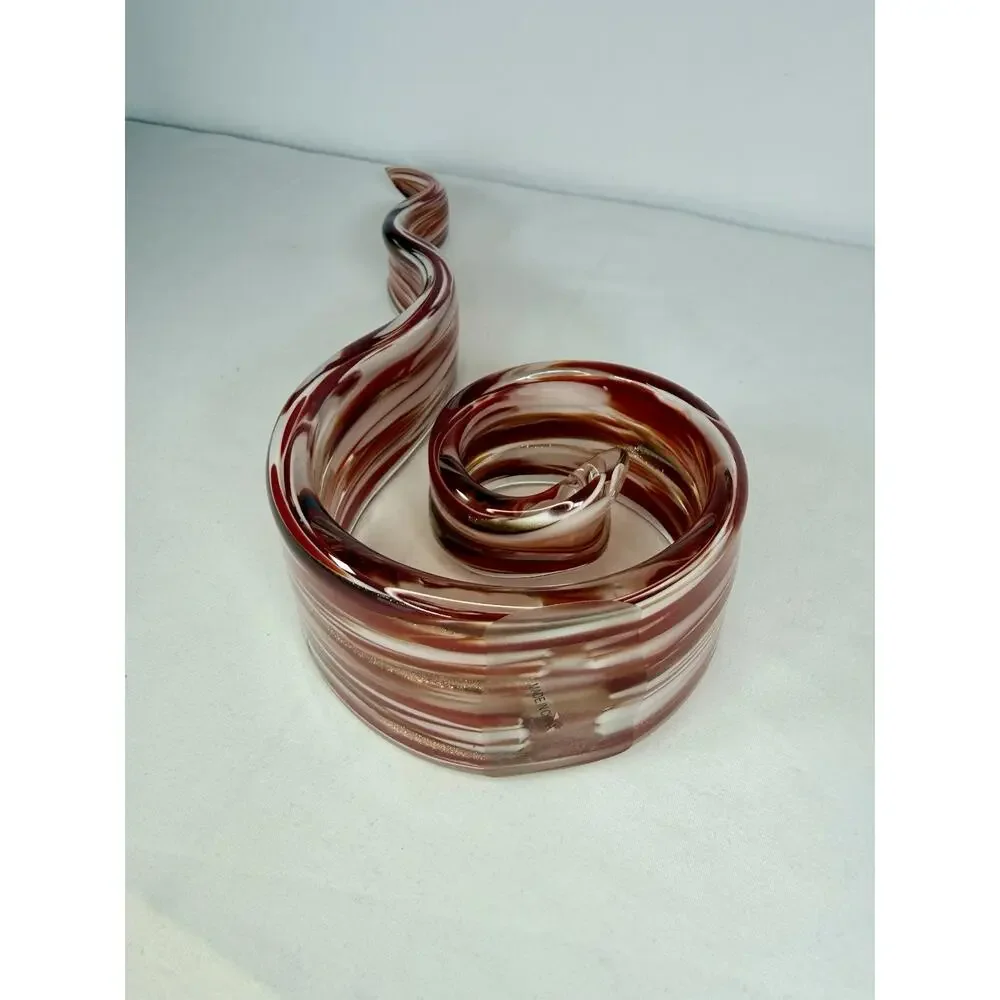 Modern Hand Blown Art Glass Flame Sculpture 12